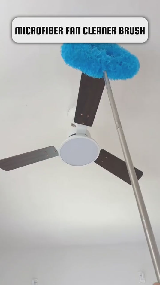 Fan Cleaner Brush with Long Rod Flexible Fan Cleaning Mop Microfiber Dust Cleaner Foldable Duster for Home Cleaning Microfiber Duster for Cleaning of Home, Kitchen, Car, Ceiling BY AKVEON